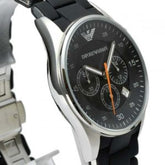 Emporio Armani Men’s Chronograph Quartz Stainless Steel Black Dial 40mm Watch AR5858